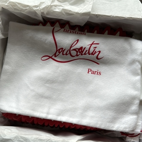 BRAND NEW Men's Christian Louboutin Gray, Gold & Red Loubishark Sneakers SIZE 44 - Picture 3 of 10